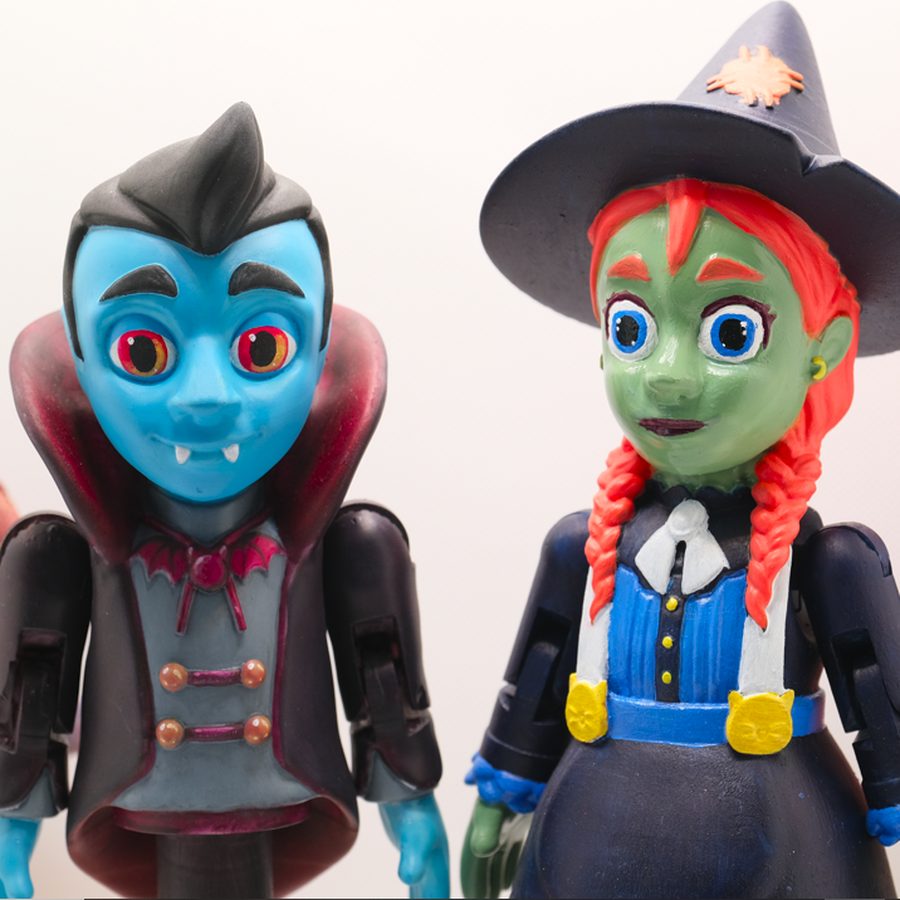 Vampire et sorcière ArtiStick peints